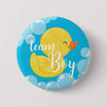 Rubber Duck Gender Revevela Team Boy Button