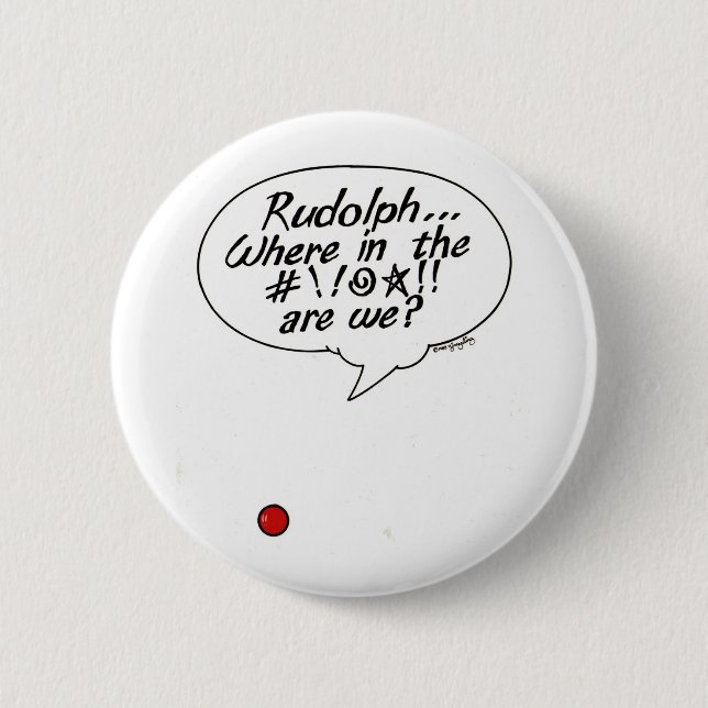 Macaron Rond 5 Cm Rudolph… Là où dans # ! ! @☆ ! ! sommes-nous ? (Devant)