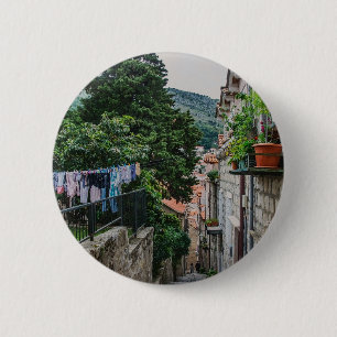 Macaron Rond 5 Cm Rue de pierre étroite à Dubrovnik