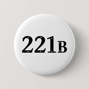 Macaron Rond 5 Cm rue Londres de Baker 221B - adresse de Sherlock