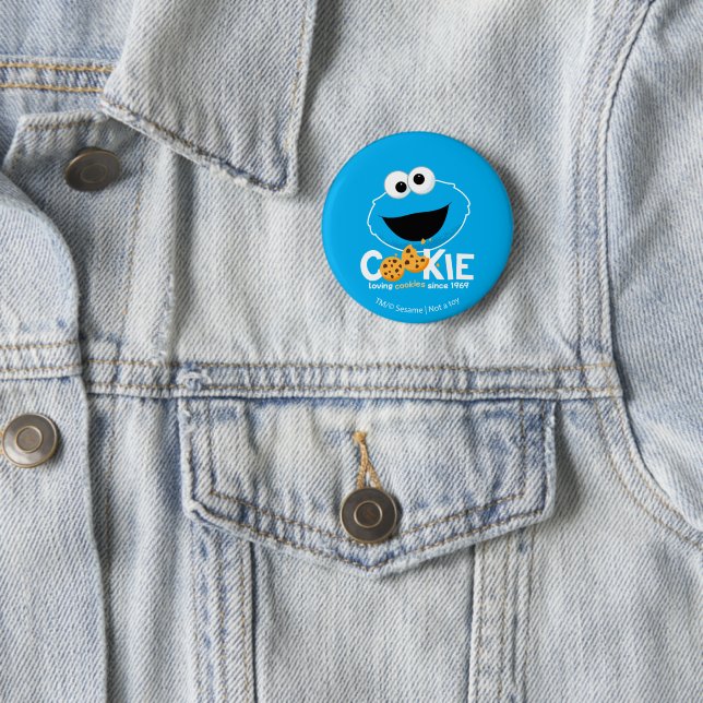 Macaron Rond 5 Cm Rue Sésame | Cookie Monster Lookies (En situation)