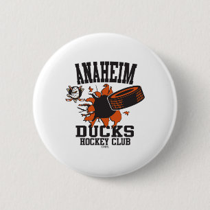 Macaron Rond 5 Cm Rupture de palet de hockey des Anaheim Ducks offic