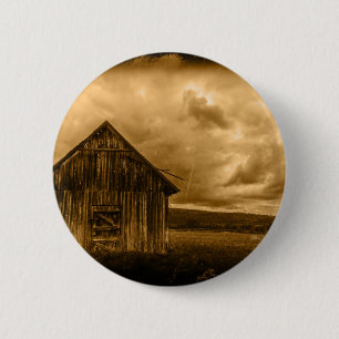 Macaron Rond 5 Cm rustique de l'ouest ferme ancienne grange