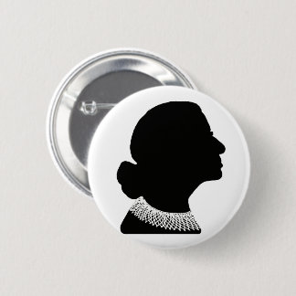 Macaron Rond 5 Cm Ruth Bader Ginsberg Silhouette Bouton Pin
