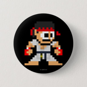 Macaron Rond 5 Cm Ryu à 8 bits