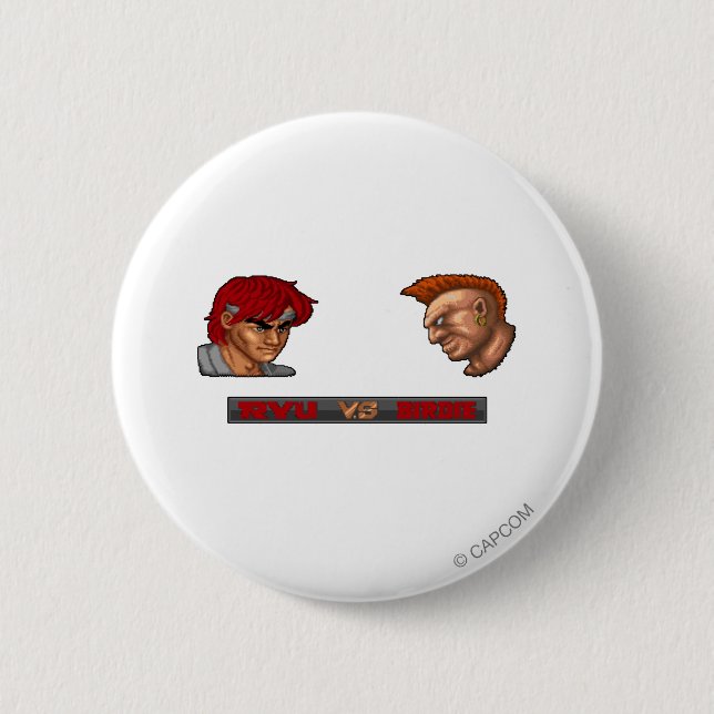 Macaron Rond 5 Cm Ryu Vs Birdie (Devant)