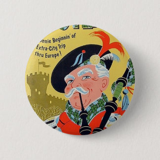 Macaron Rond 5 Cm S.A.S. bouton de poster vintage de l'Ecosse