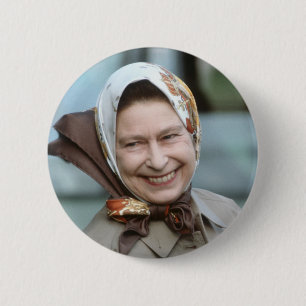 Macaron Rond 5 Cm S.M. la Reine Elizabeth II-Windsor 1983