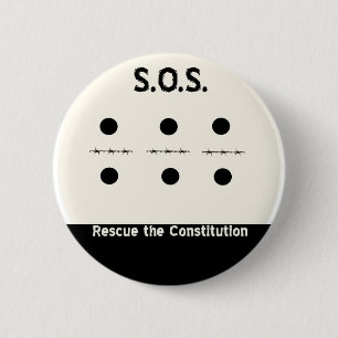 Macaron Rond 5 Cm S.O.S. Secourir la Constitution