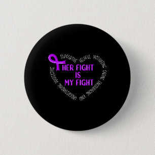 Macaron Rond 5 Cm Sa Lutte Est Ma Lutte Contre Le Cancer Pancréatiqu