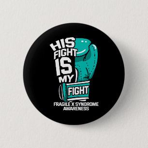 Macaron Rond 5 Cm Sa Lutte Est Ma Lutte Fragile Contre Le Syndrome X