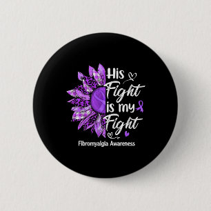 Macaron Rond 5 Cm Sa Lutte Est Ma Lutte Tournesol Fibromyalgie Aware
