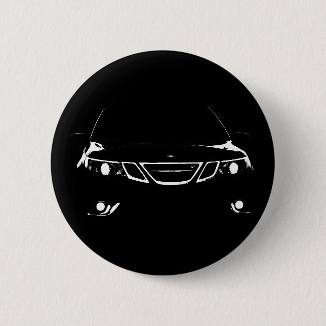 Macaron Rond 5 Cm Saab 9-3 boutons aériens (Devant)