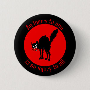 Macaron Rond 5 Cm Sabo Tabby Une blessure à un est une blessure à to