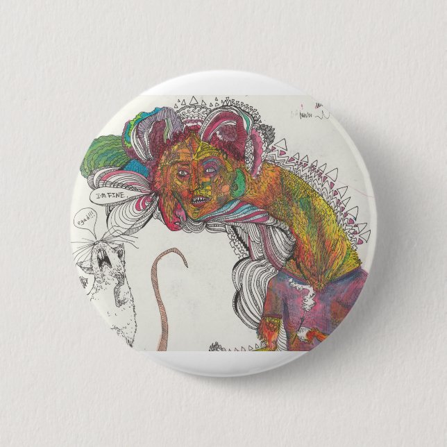 Macaron Rond 5 Cm Sacredieu ! Pin de | (Devant)