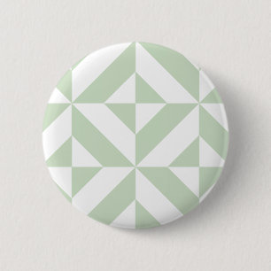 Macaron Rond 5 Cm Sage Green Geometric Deco Cube Pattern