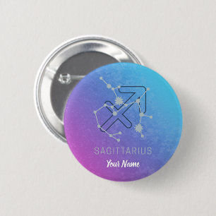 Macaron Rond 5 Cm Sagittaire Zodiaque Horoscope Star Constellation