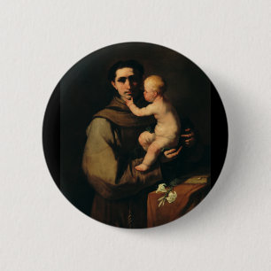 Macaron Rond 5 Cm Saint Antoine de Padoue par Luca Giordano 