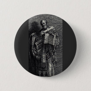 Macaron Rond 5 Cm Saint Athanase d'Alexandrie Art Graphique