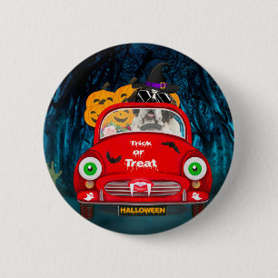 Macaron Rond 5 Cm Saint Bernard Chien voiture voiture effrayant Hall