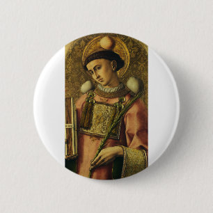 Macaron Rond 5 Cm Saint Étienne le Protomartyr Iconographie d'art fi