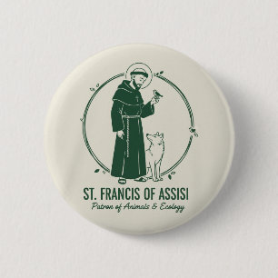 Macaron Rond 5 Cm Saint François d'Assise