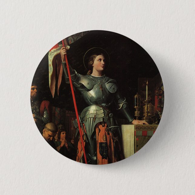 Macaron Rond 5 Cm Saint Jeanne d'Arc (Devant)
