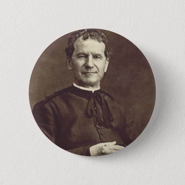 Macaron Rond 5 Cm Saint John Bosco Prêtre et confesseur (Devant)