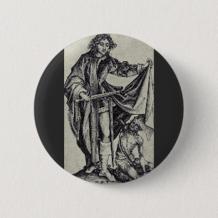 Macaron Rond 5 Cm Saint Martin de Tours Gravure d'art