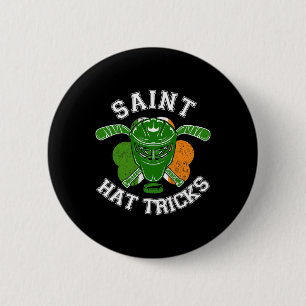 Macaron Rond 5 Cm Saint Patrick Hockey Saint Casquette Trick Boy Gir
