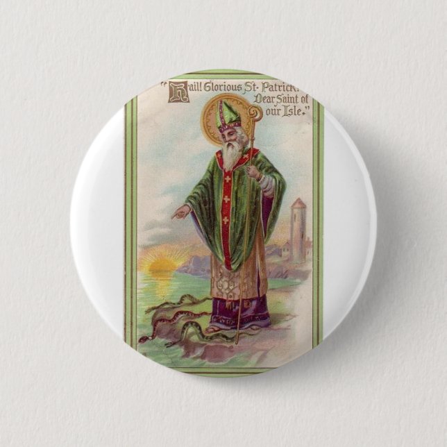 Macaron Rond 5 Cm Saint Patrick's Day (Devant)