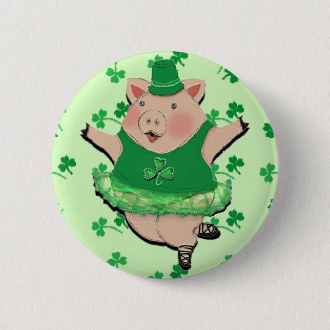Macaron Rond 5 Cm Saint Patrick's Day (Devant)