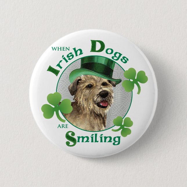 Macaron Rond 5 Cm Saint Patrick's Day Glen of Imaal Terrier (Devant)