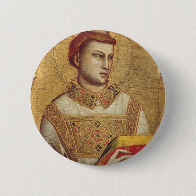 Macaron Rond 5 Cm Saint Stephen par Giotto (Devant)