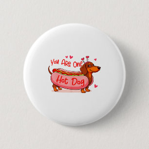 Macaron Rond 5 Cm Saint-Valentin Amoureux de Teckel Maman Wiener Vou