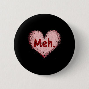 Macaron Rond 5 Cm Saint-Valentin bof Anti Saint-Valentin Sensibilisa