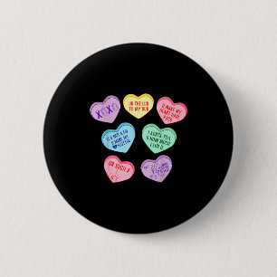 Macaron Rond 5 Cm Saint-Valentin Cardiologue Coeurs Bonbons Tech Ekg