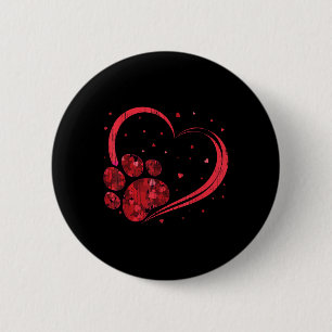 Macaron Rond 5 Cm Saint Valentin Chien et amp; Chat Chemise de fer m