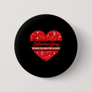 Macaron Rond 5 Cm Saint-Valentin galentines gang drôle valentin