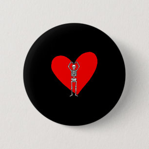 Macaron Rond 5 Cm Saint-Valentin heureux pour femmes squelette vinta