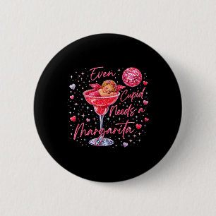 Macaron Rond 5 Cm Saint-Valentin Romantique Même Cupidon A Besoin D'