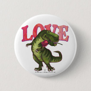 Macaron Rond 5 Cm Saint Valentin Tyrannosaurus