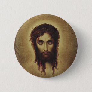 Macaron Rond 5 Cm Saint Visage de Jésus-Christ