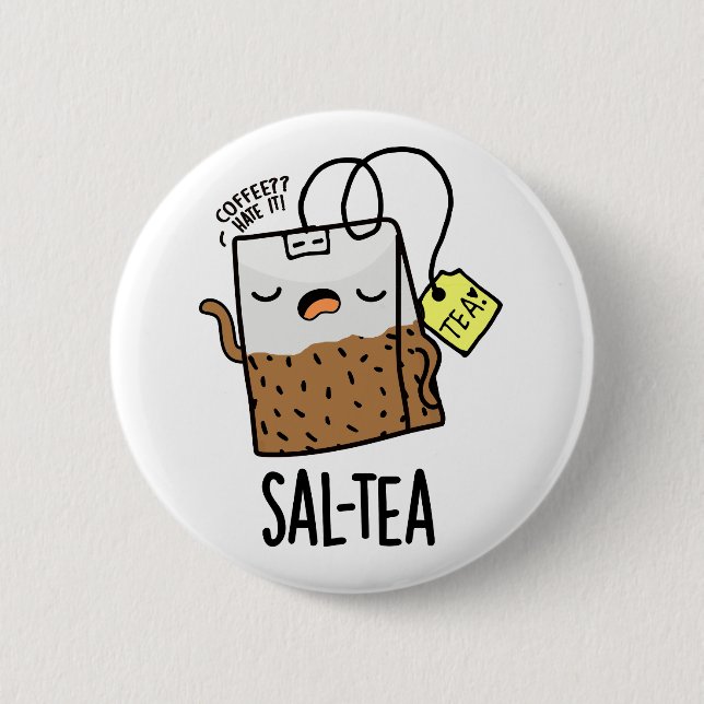 Macaron Rond 5 Cm Sal-tea Funny Tea Pun (Devant)