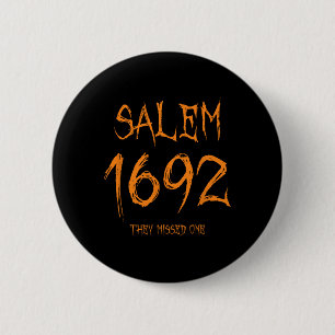 Macaron Rond 5 Cm Salem 1692 Ils Ont Manqué Une Sorcière D'Halloween