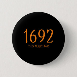 Macaron Rond 5 Cm Salem 1692 Ils Ont Manqué Une Sorcière D'Halloween