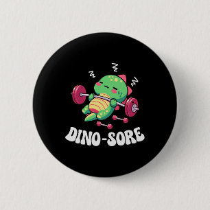 Macaron Rond 5 Cm Salle de sport de dinosaure Fitness Musculation Ex