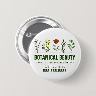 Macaron Rond 5 Cm Salon de Spa Botanique Beau et Floral pour Entrepr