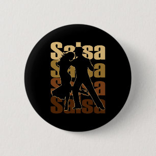 Macaron Rond 5 Cm Salsa Dance pour une musique latine Danser Salsa