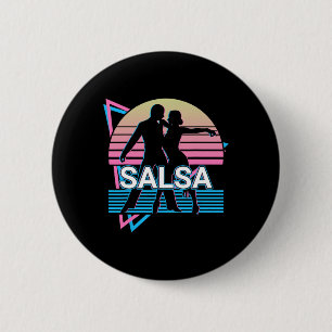 Macaron Rond 5 Cm Salsa Dancing Salsa